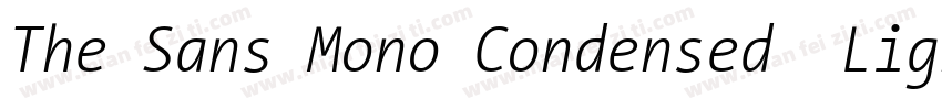 The Sans Mono Condensed  Light字体转换